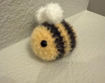 Handmade Crochet Fuzzy Bumble Bee Amigurumi