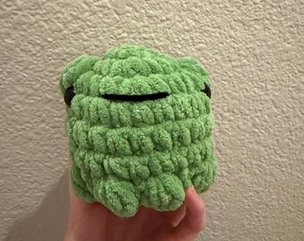 Handmade Crochet Sitting Frog Amigurumi