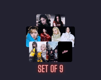 Conjunto de tarjetas fotográficas conceptuales de Blackpink Jump