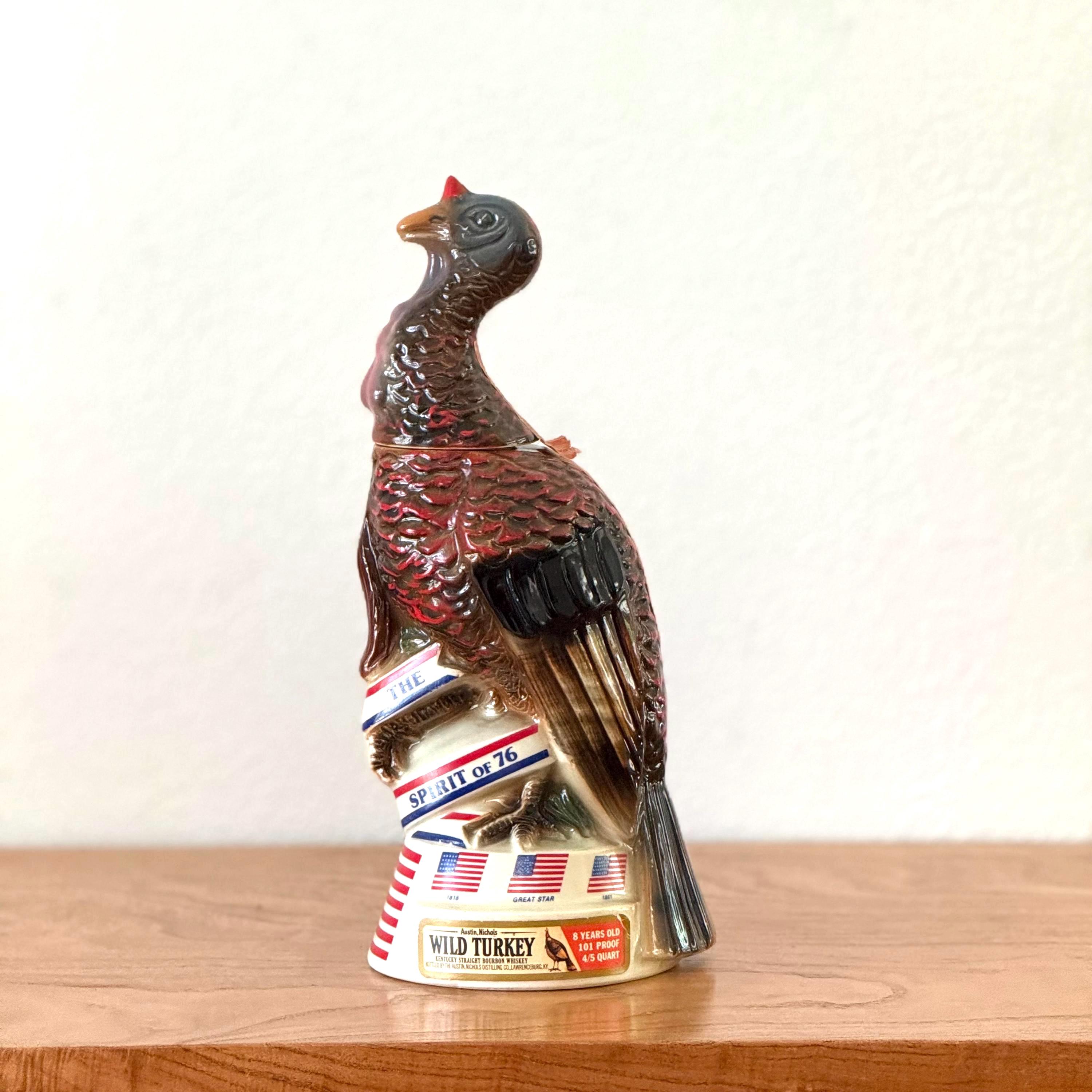 Vintage 1976 Wild Turkey Bicentennial Decanter: Empty Bourbon