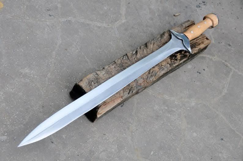 GREEK XIPHOS/ 21 Inches Long Blade Hand Forged Historical Sword/leaf ...