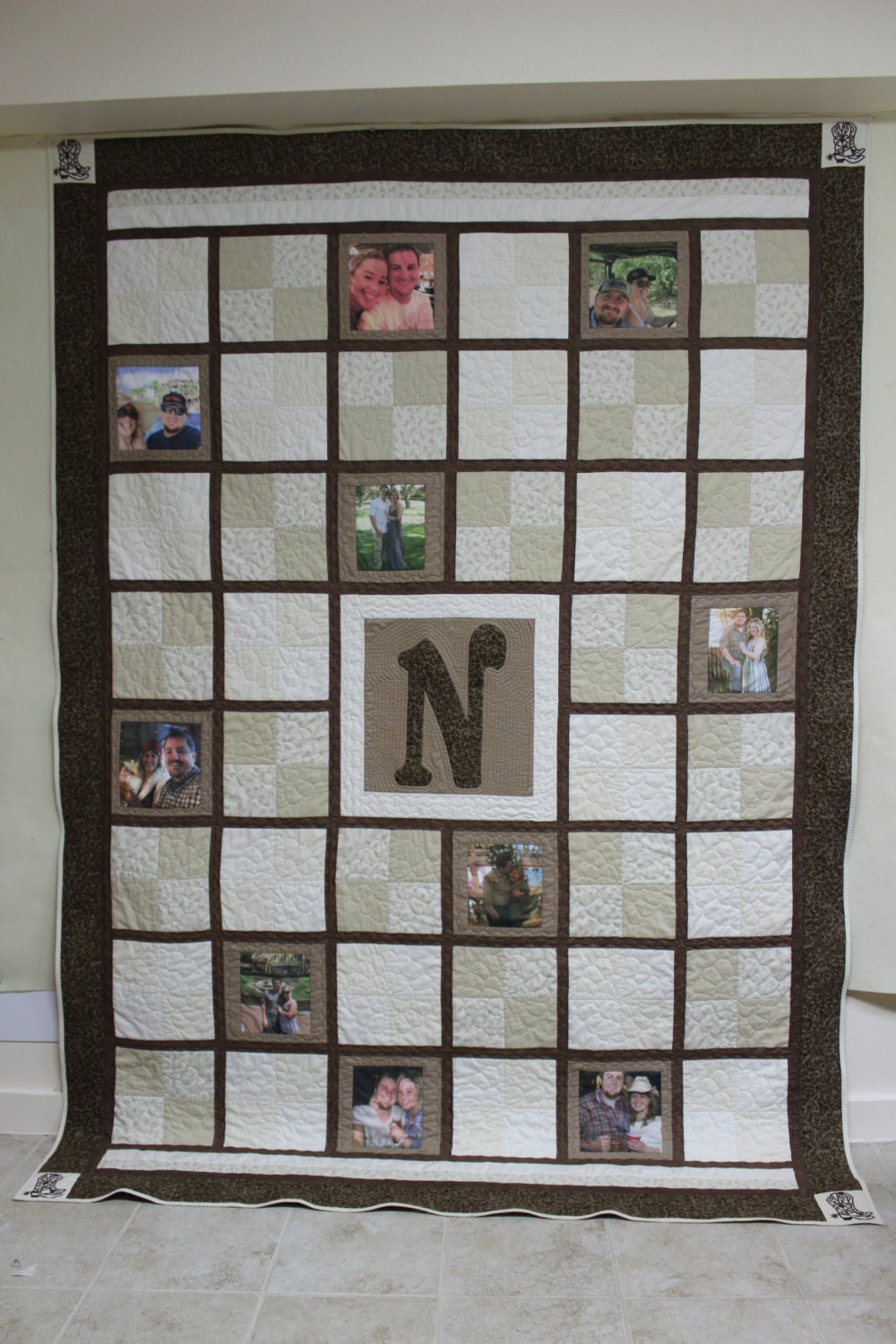 Wedding Guest Quilt With 10 Pictures and Lots of Room for Etsy