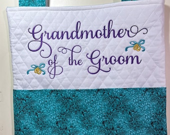 Embroidered Walker Tote Bag with Grandmother of the Groom and Wedding design