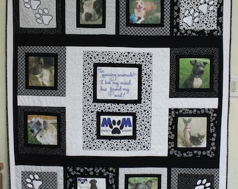 Photo Memory Quilt For Dog Lovers