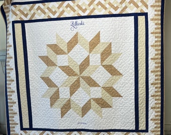 Wedding Quilt with new name and personalized label
