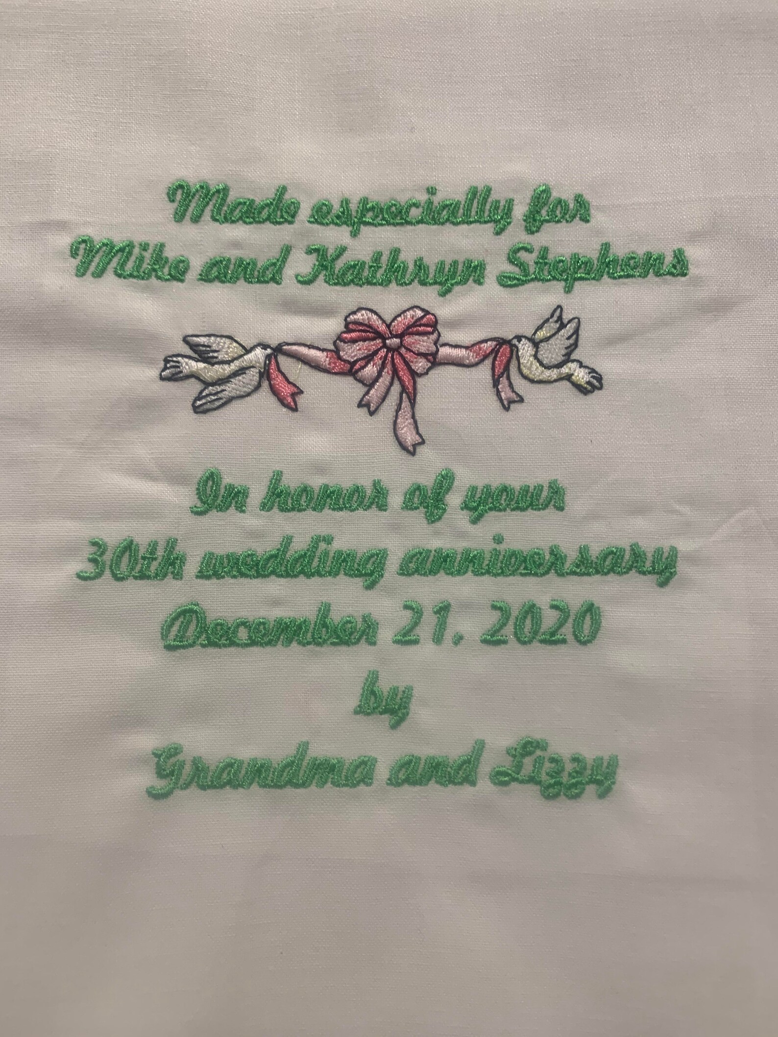 Anniversary Quilt Label Custom Medium Embroidered Label About Etsy