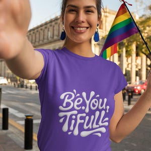 Be You-tiful Unisex Softstyle T-Shirt, Inspirational Tee, Positive Message Shirt, Gift for Her, Casual Wear