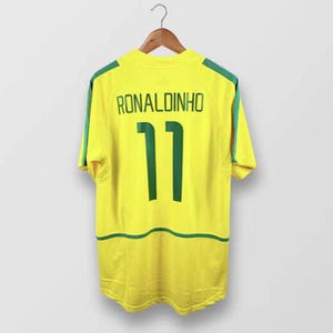Vintage Brazil Ronaldinho Jersey: Retro Football Soccer Shirt