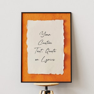 Custom Quote Printable Wall Art, Personalized Text Poster, Minimalist Red Wall Decor, Handwritten Script Print, Digital Download Gift