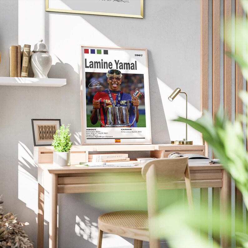 Yamal Rasmlar Lamine Yamal Poster | Football Poster Printable | Soccer Wall Art ...