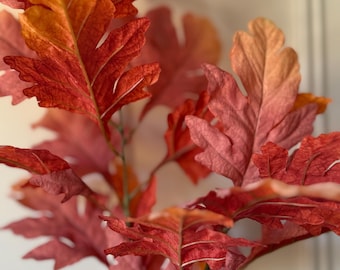 Lebendiges Herbstahornblatt langer Stiel -Faux Herbstlaub Zweig für Hochzeit, Wohnkultur, DIY Kränze & Events