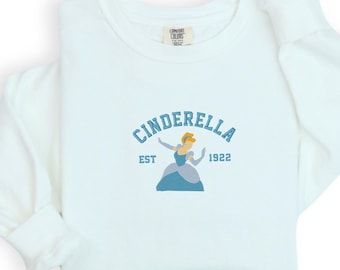 Cinderella Est 1922 Embroidered T-Shirt, Comfort Color Vintage Cinderella Tee, Classic Cinderella Shirt, Disney Classic Cinderella Tee