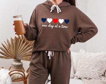 One Day at a Time Shirt, Inspirational Heart Graphic Tee, Motivational Kindness T-Shirt, Positive Mental Health Shirt, Encouragement Gift