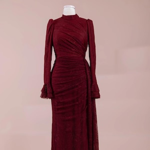 Dorey Elegant Modest Abaya Dress, Evening Hijab Gown, Dubai Style Islamic Maxi, Formal Muslim Women Outfit