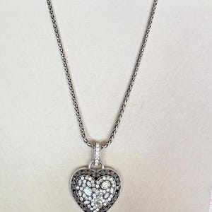 Brighton Swarovski-kristal All You Need Is Love-ketting zilverkleur 5447 afbeelding 1