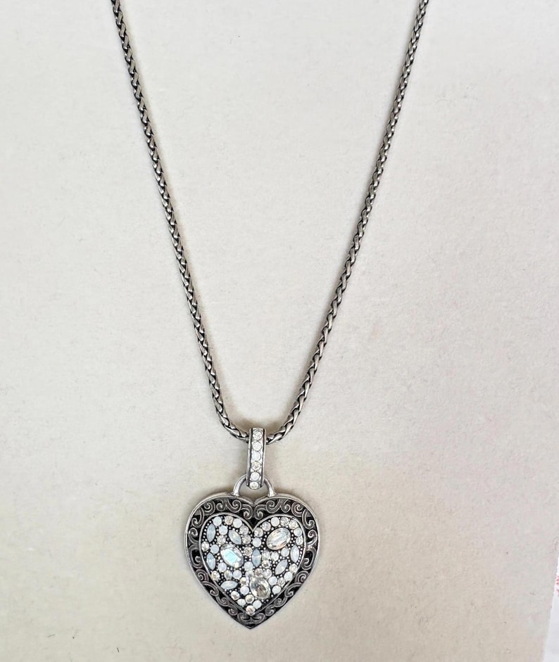 Brighton Swarovski-kristal All You Need Is Love-ketting zilverkleur 5447 afbeelding 1