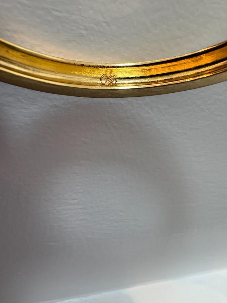 Pulseira rígida Brighton com strass em tom dourado, fecho magnético articulado, 6,5 polegadas, estilo toscano. imagem 7