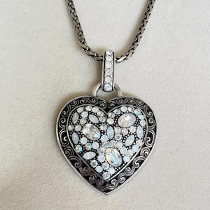 Brighton Swarovski-kristal All You Need Is Love-ketting zilverkleur 5447 afbeelding 2