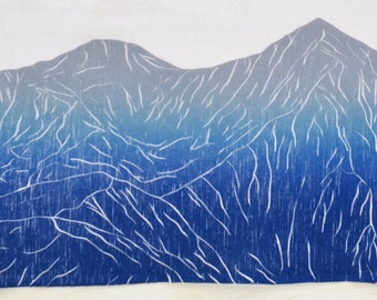 FREE SHIPPING flour sack kitchen towel dish towel tea towel Colorado Mountain Grays + Torreys *14er*