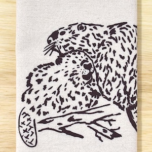 flour sack kitchen towel dish towel tea towel American Beaver