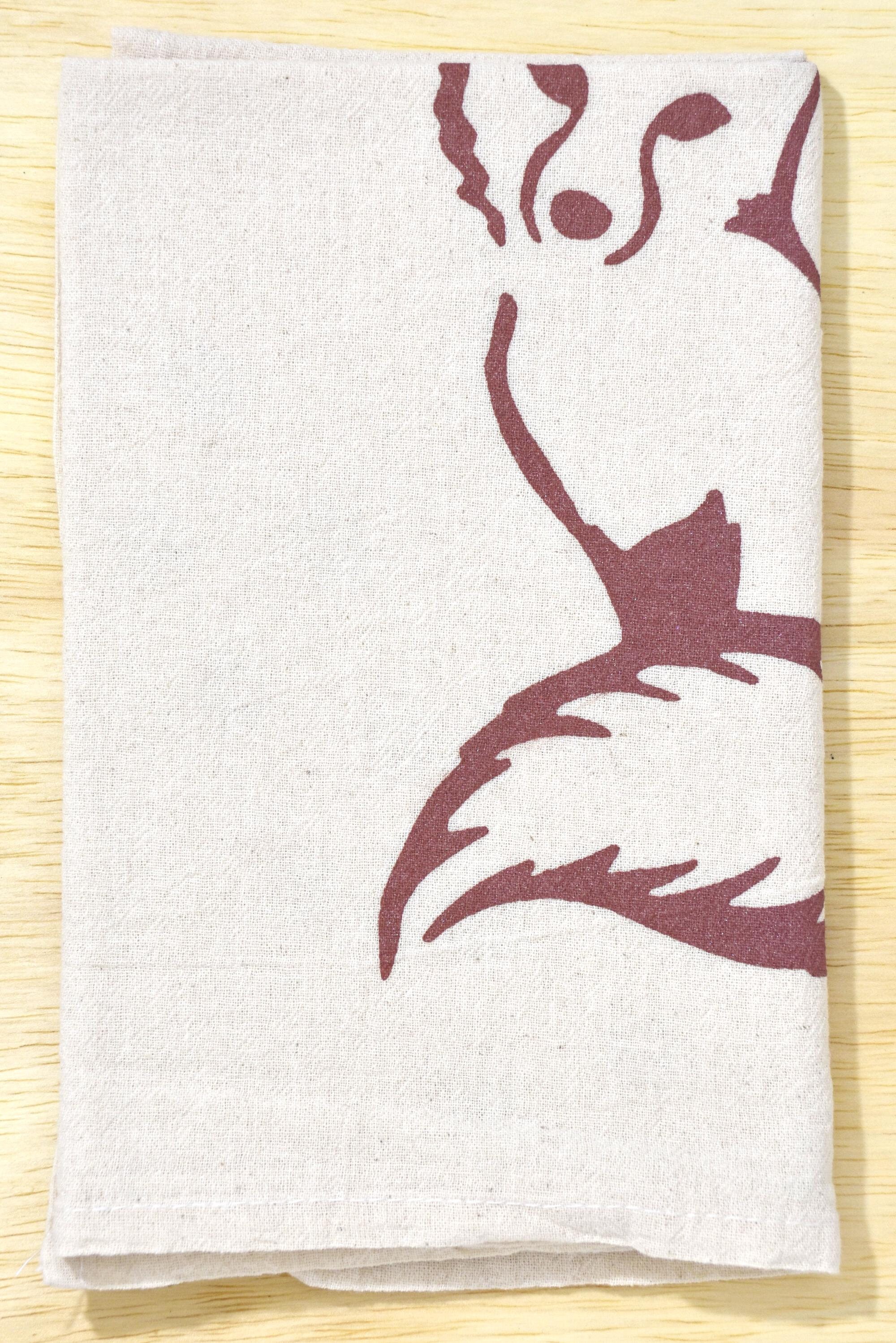 flour sack kitchen towel dish towel tea towel Fox