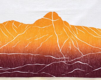 FREE SHIPPING flour sack kitchen towel dish towel tea towel Colorado Mountain Holy Cross *14er*