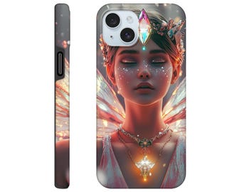 Betoverende iPhone-hoes met kristallen fee – mystieke gloed en ultieme bescherming, kies je model