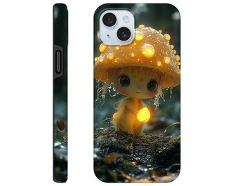 Glowing Mushroom Fairy iPhone-hoesje – betoverende Cottagecore-bescherming voor alle modellen