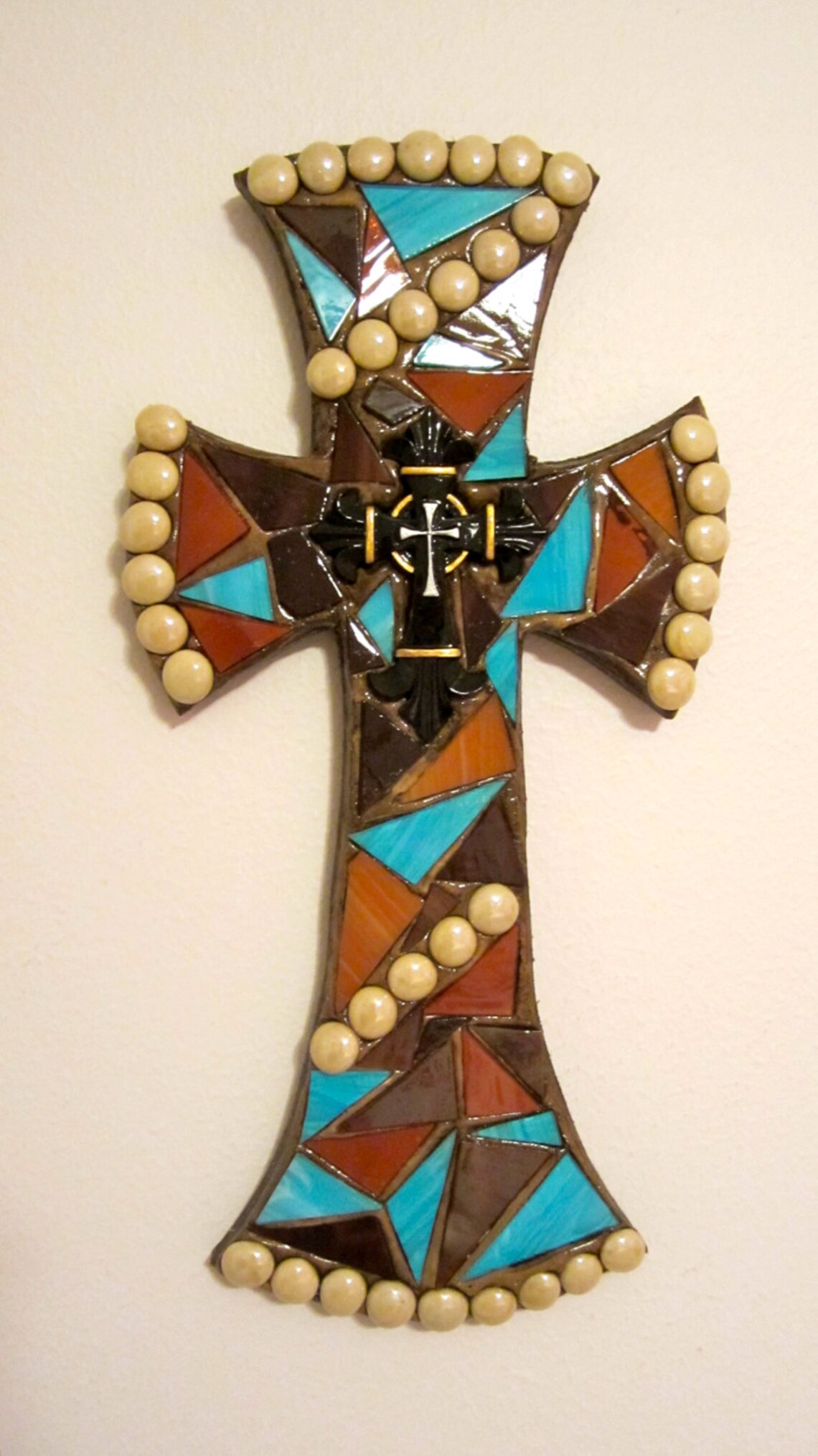 Mosaic Wall Cross Etsy