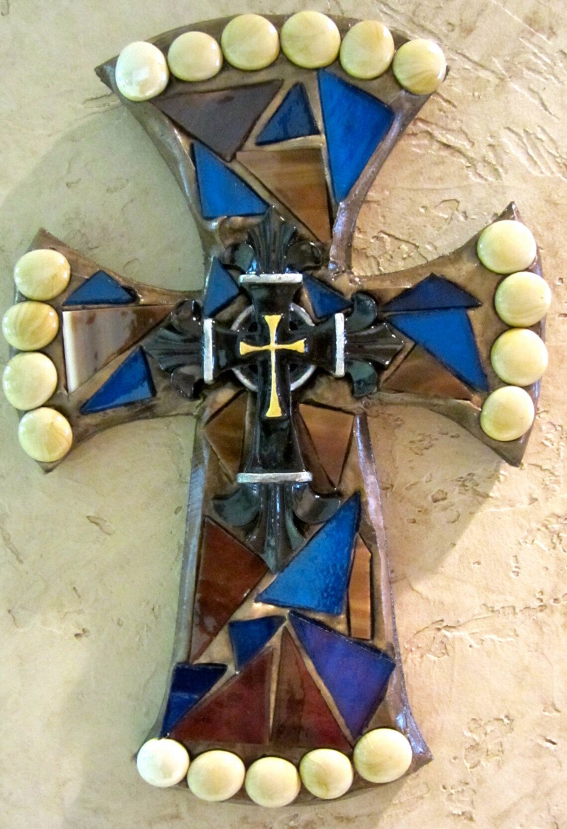 Mosaic Wall Cross Etsy