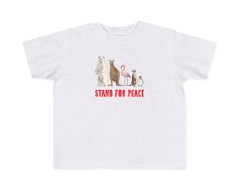 Infant Toddler Tee Animals 'Stand for Peace'