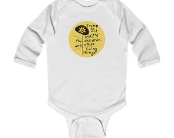 Trump is niet gezond voor kinderen en andere levende wezens Sociale rechtvaardigheid romper voor baby's