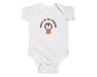 Infant Baby Bodysuit Onesie "Power to the Penguin!"