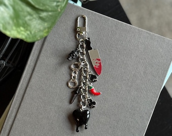 Dark Romance Charm Chain | Bookish Charm Accessories | Kindle