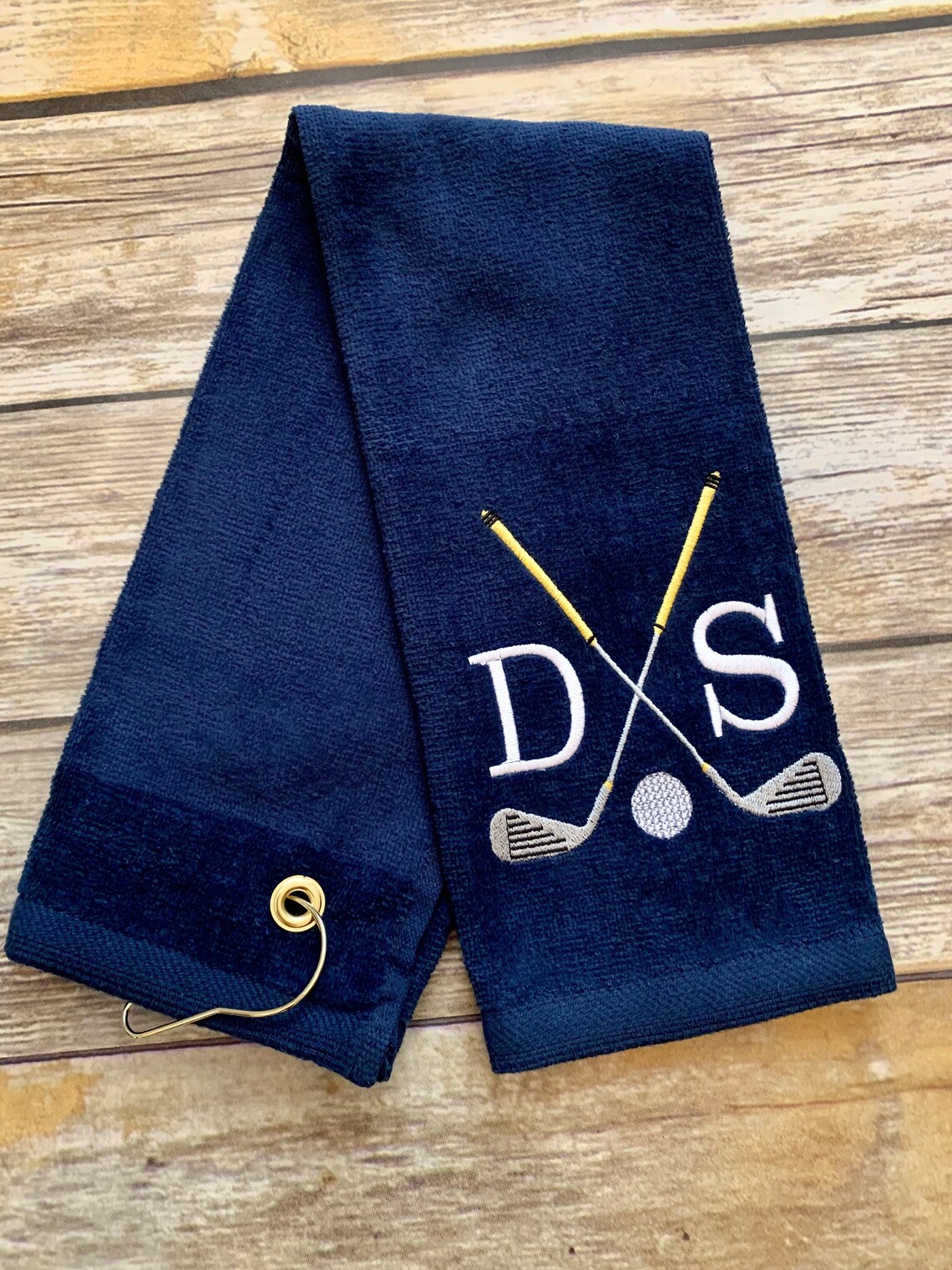 Personalized Golf Towel Golf Towel Golf Gift Groomsman Golf Etsy