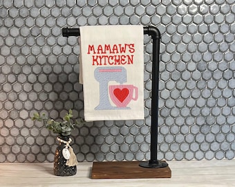 Embroidered Kitchen Mixer Dish Towel: Mamaw&#39;s Kitchen