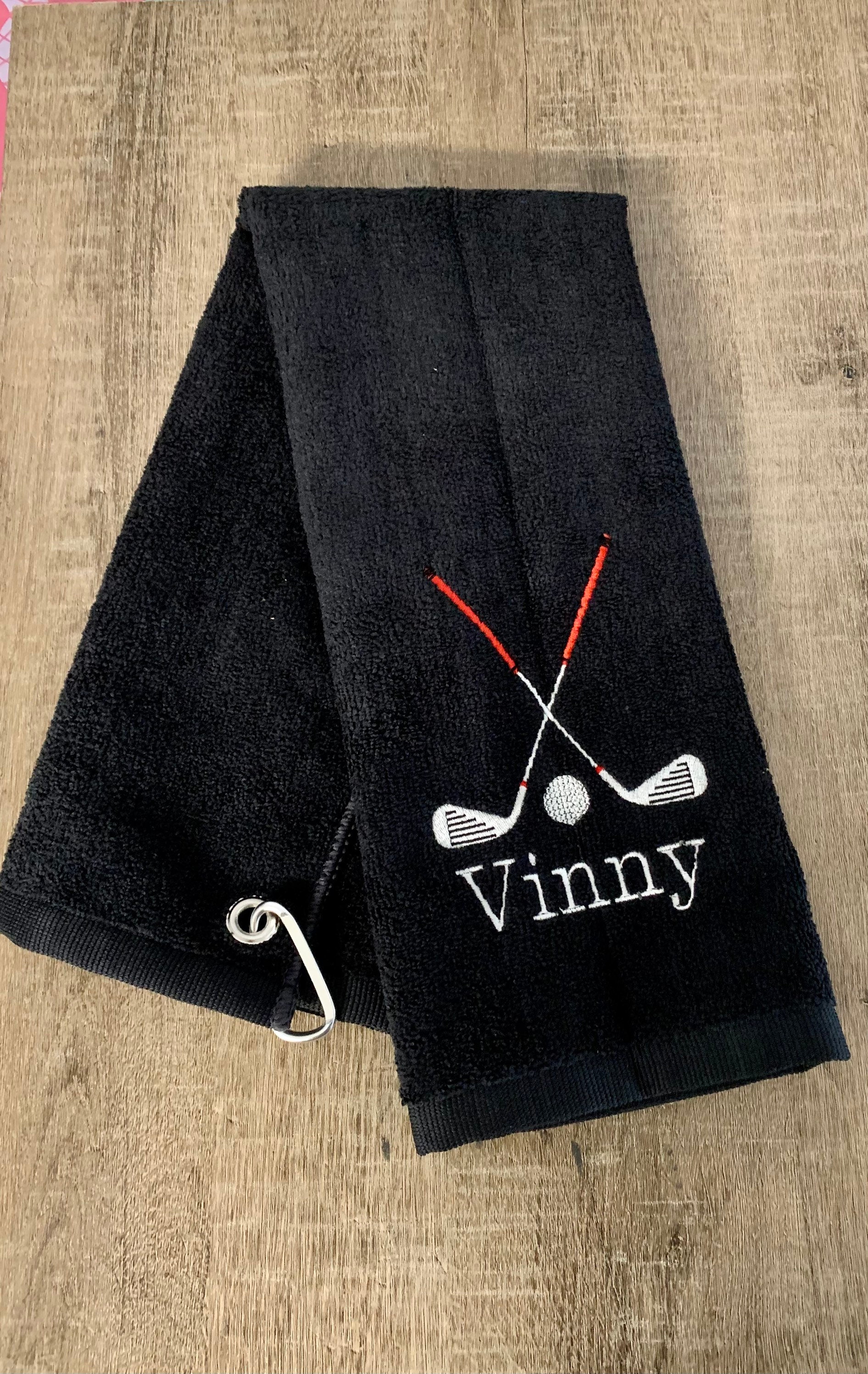 Toalla de golf personalizada, toalla de golf con monograma, regalo de cumpleaños para hombre, regalo de golf para jubilados, accesorio para amantes del golf, idea de regalo de golf para Navidad