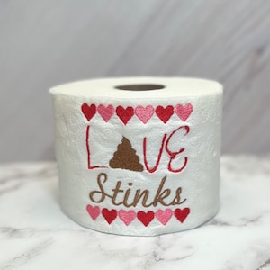 Valentine&#39;s Day Embroidered Toilet Paper Roll, Gag Gift For Wife, Novelty Toilet Paper, Guest Bathroom Home Decor, Funny Birthday Gifts