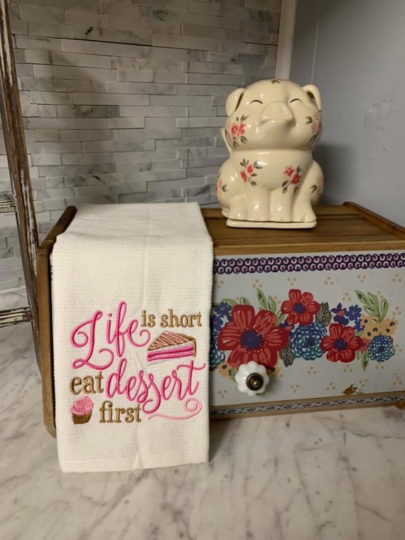 Embroidered Towel Funny Dessert House Warming Embroidered Towel Funny Dessert, Funny House Warming Gifts