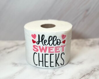 Rollo de papel higiénico bordado para el día de San Valentín, regalo de broma para esposa, papel higiénico novedoso, decoración del hogar para el baño de invitados, regalos de cumpleaños divertidos