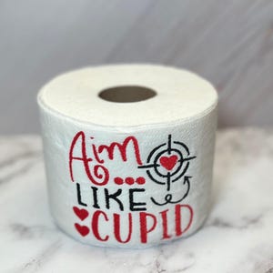 Valentine&#39;s Day Embroidered Toilet Paper Roll, Gag Gift For Wife, Novelty Toilet Paper, Guest Bathroom Home Decor, Funny Birthday Gifts