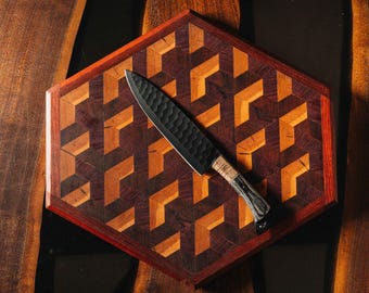 Charcuterie/Cutting Board - M.C. Escher Like Geometric Pattern