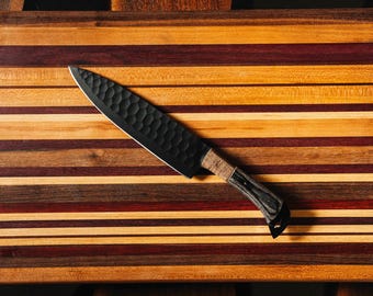 Cutting Board Large Striped - Black Walnut, Purpleheart, Cherry, Ash