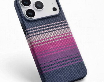 Carbon Fibre Texture Case — Slim PC Phone Cover For iPhone 17 Series