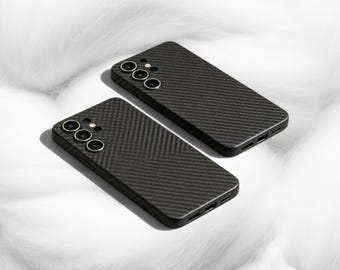 Carbon Fiber Pattern Skin Case For Galaxy S25 Series