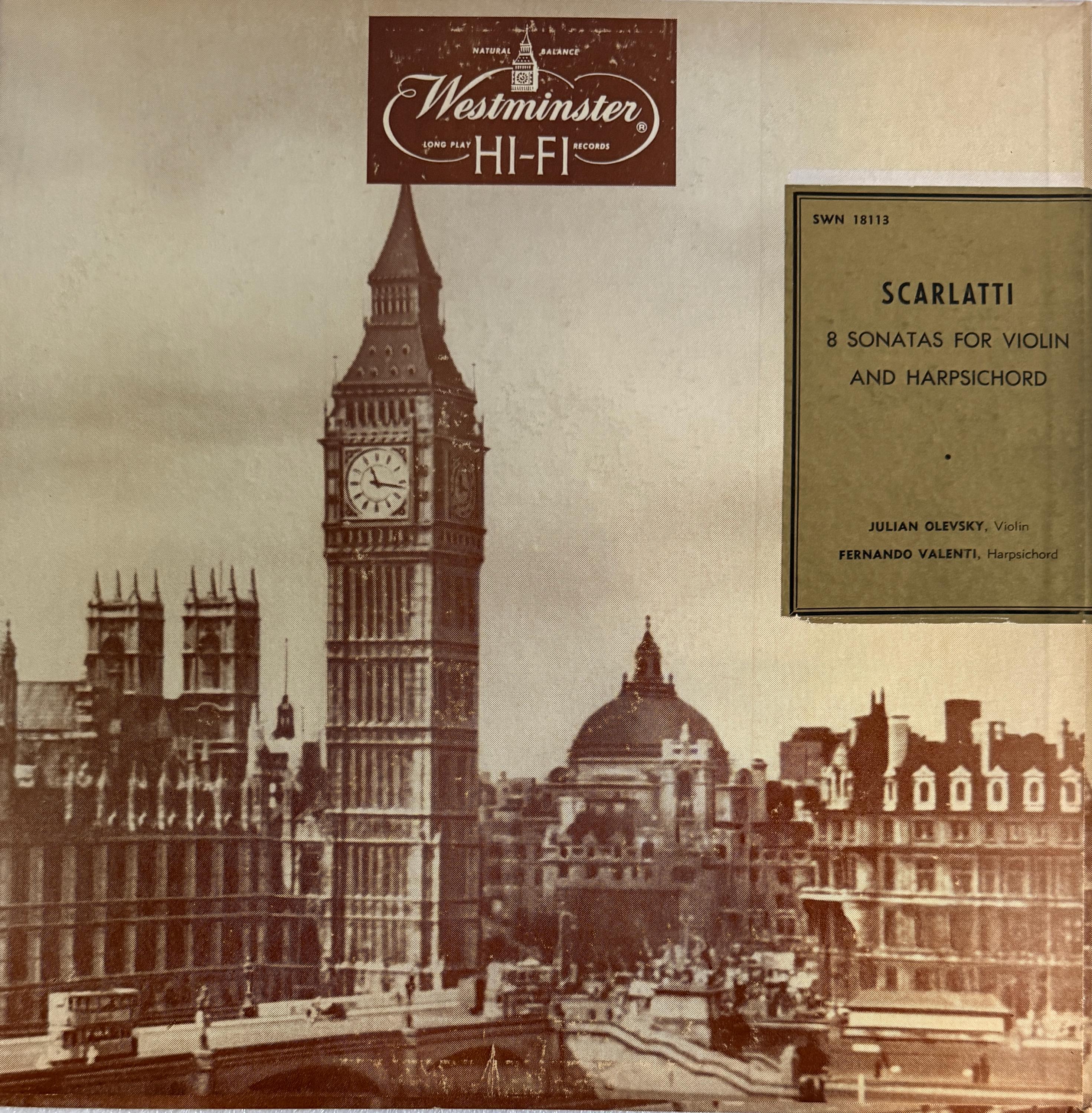 Scarlatti, 6 Sonatas for Violin & Harpischord, Julian Olevsky