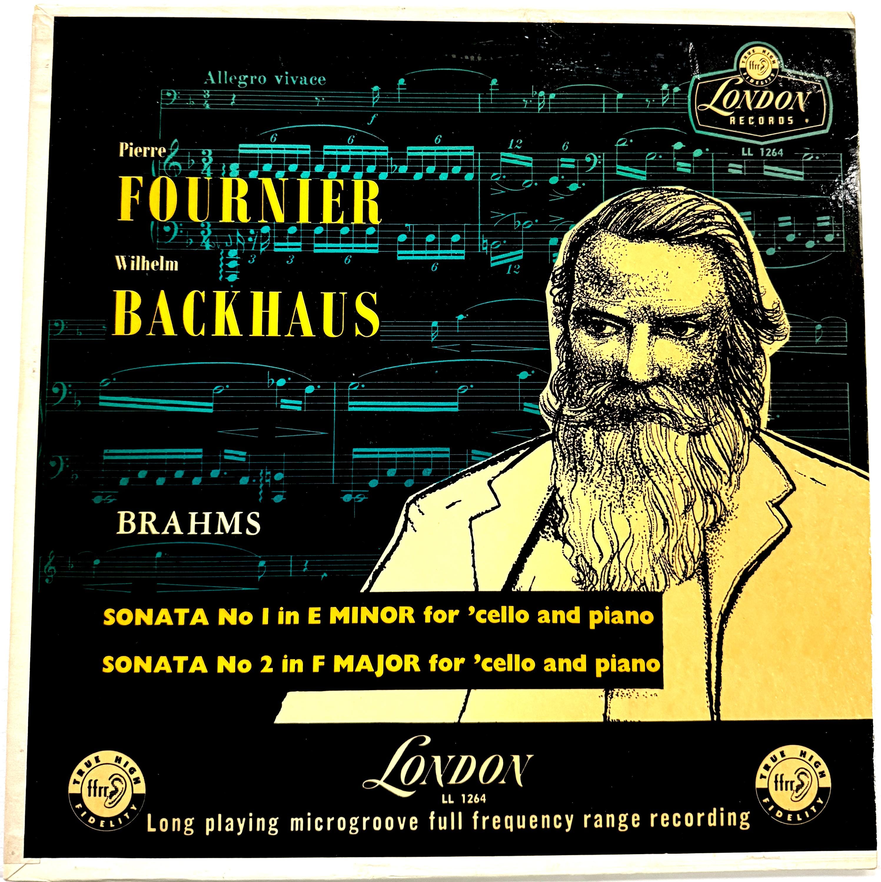 Brahms Sonata Vinyl Record: Fournier & Backhaus, London LL 1264 - Etsy
