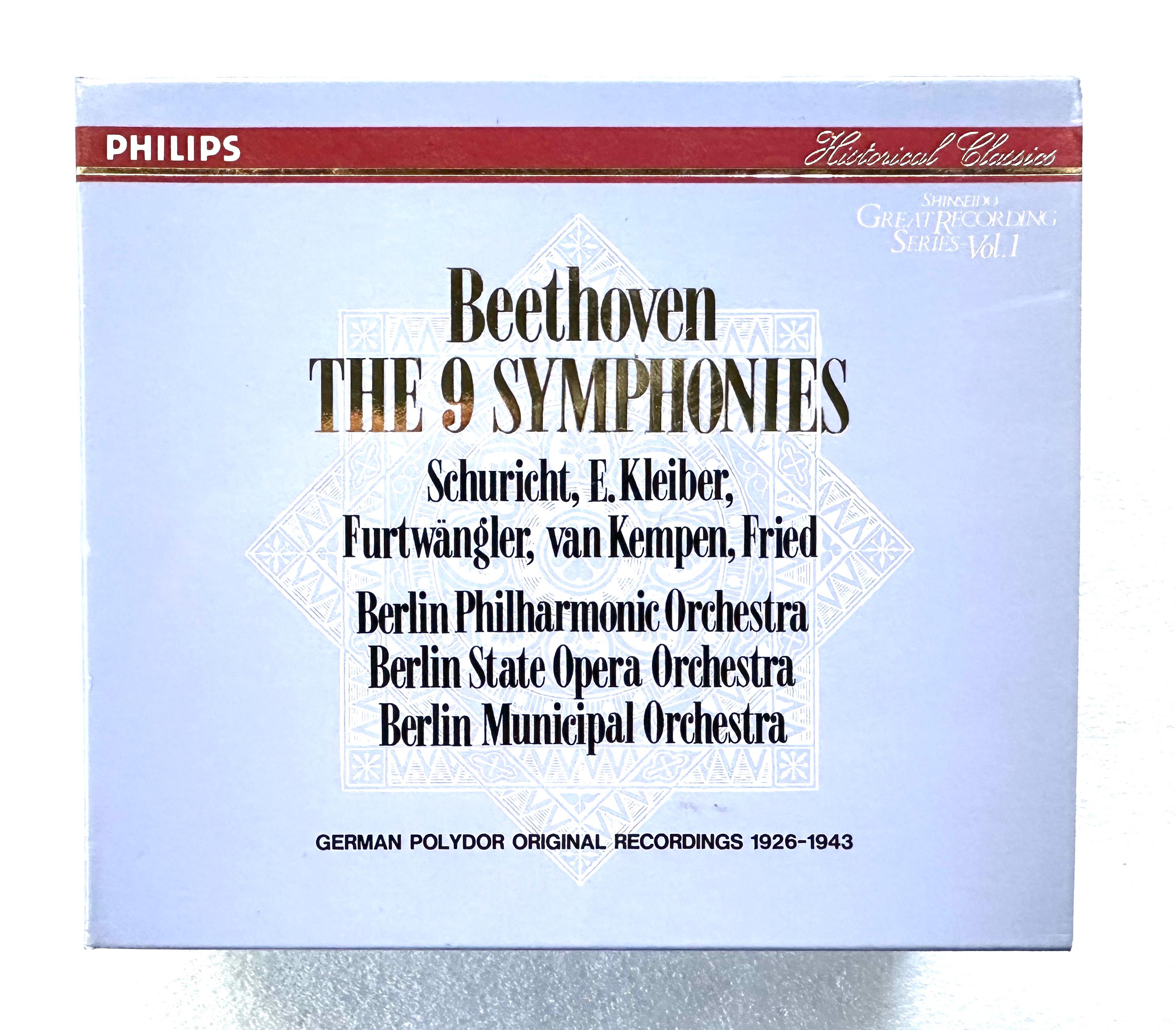 Beethoven 9 Symphonies-berlin 1926-1943 Box Set Japan Philips SGR