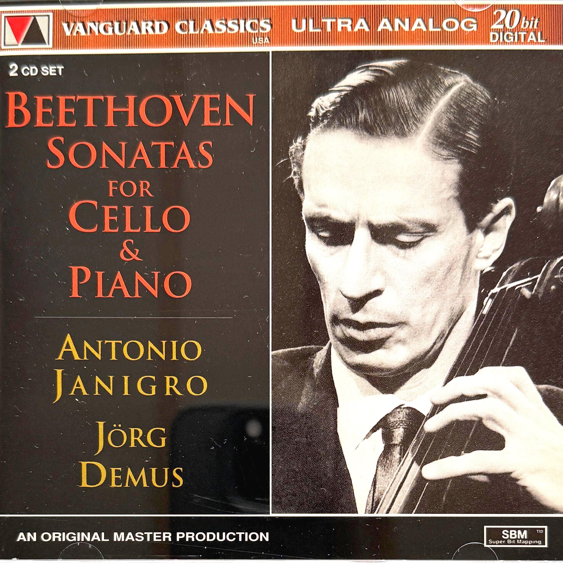 Beethoven: Cello and Piano, Nos.1-5, Janigro, Demis Vanguard SVC