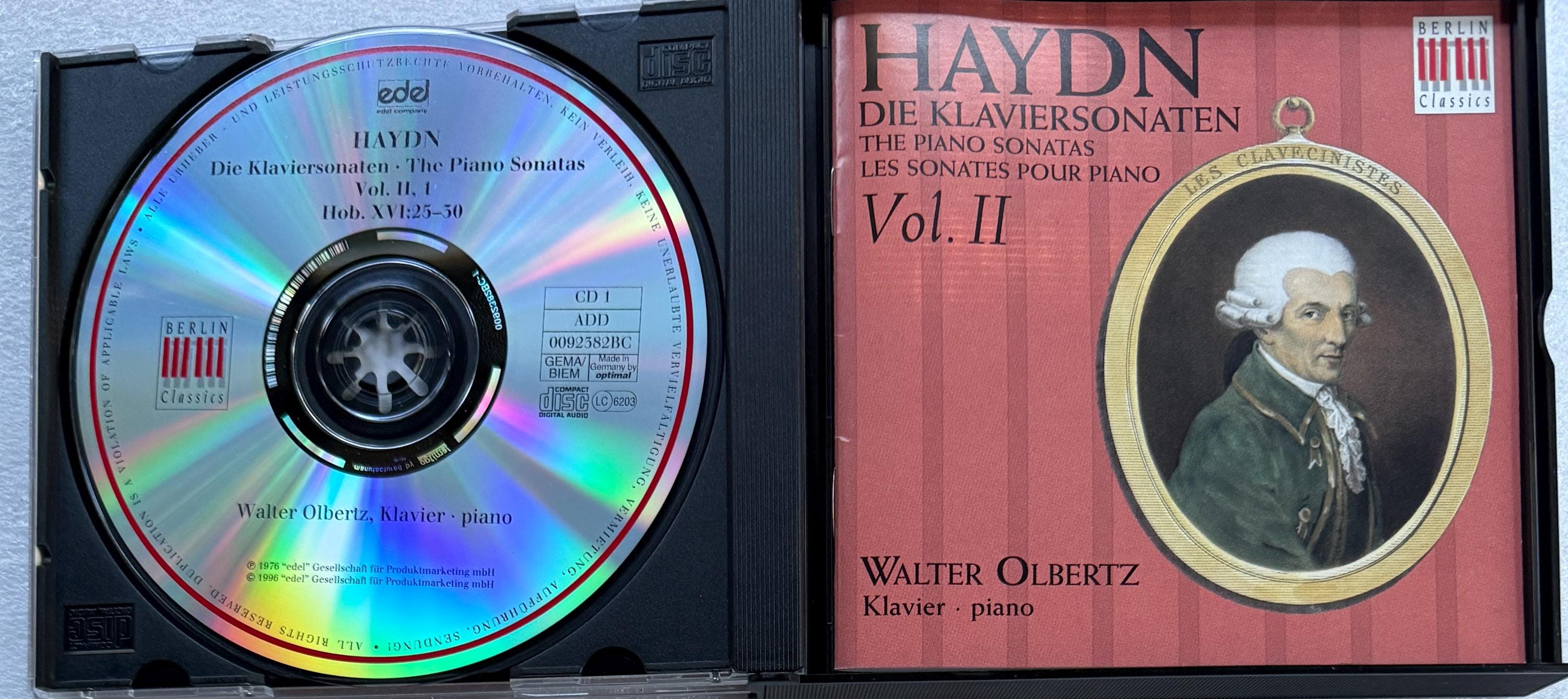 Joseph Haydn, the Piano Sonatas Vol. 2, Walter Olbertz, Berlin